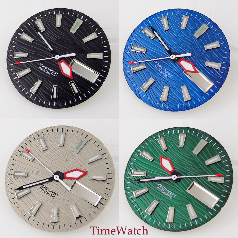 Luxury Watch With Green Dial - 29mm Uhrenzifferblatt Ersatzteile mit Zeigern passend