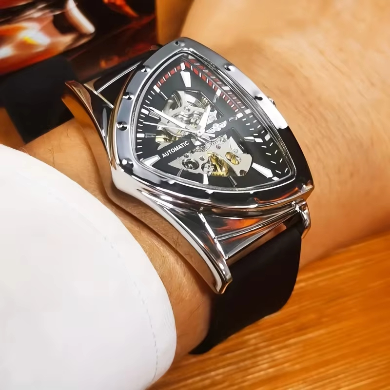 Watch Triangle Luxury - WINNER Luxuriöse mechanische Herrenuhr im Militärstil,