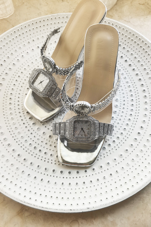 Luxury Women'S Watch - Originelles Design Kristalluhr High Heels Sandalen