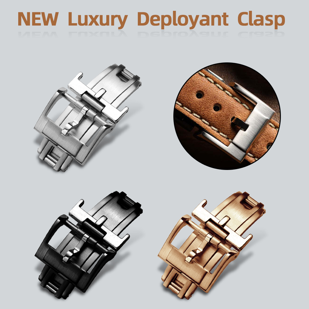 Luxury Watch Expensive - NEUER luxuriöser Faltschließe-Verschluss 16mm 18mm 20mm