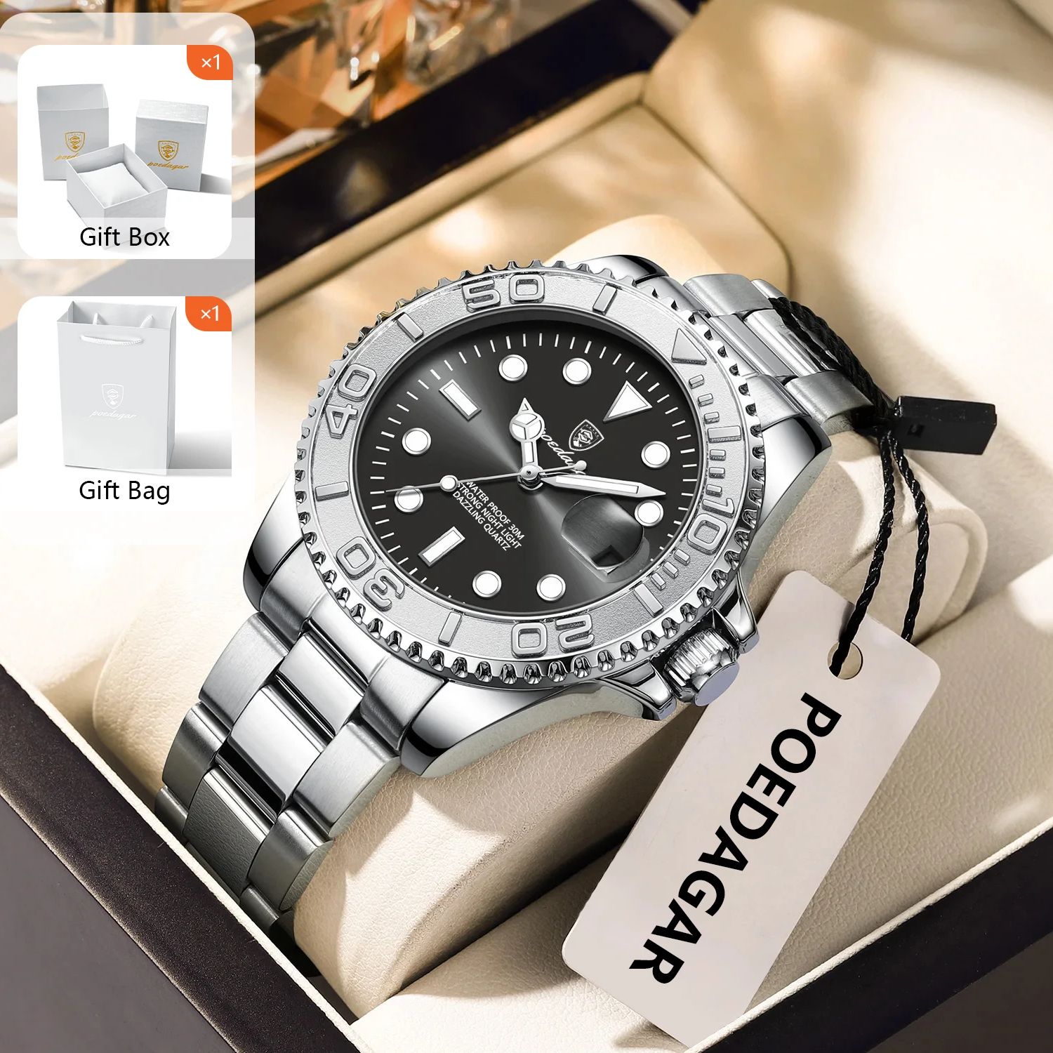 Luxury Watch And Bracelet - POEDAGAR Trendy Sport Mann Uhr Leuchtende