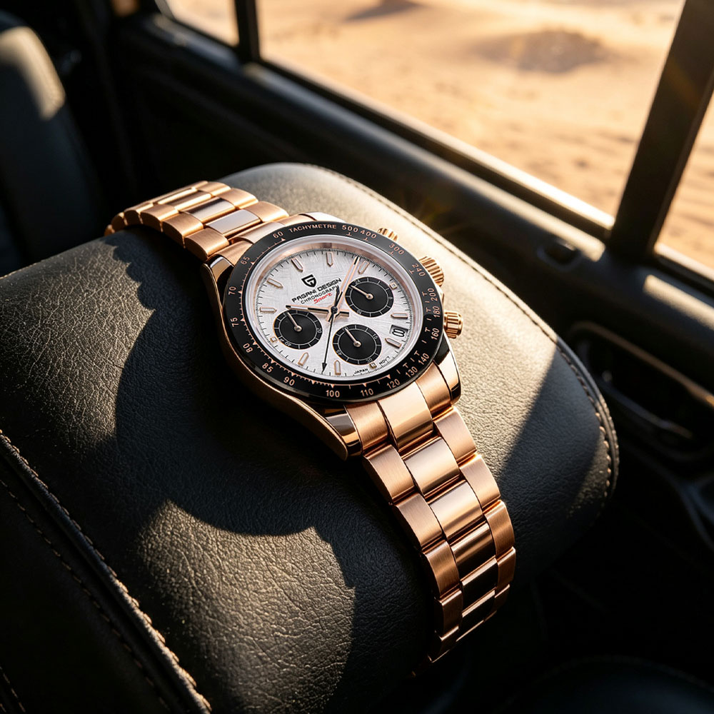 Best Luxury Quartz Watch - Top-Marke PAGANI DESIGN Luxus-Herrenuhr Multifunktionaler Chronograph