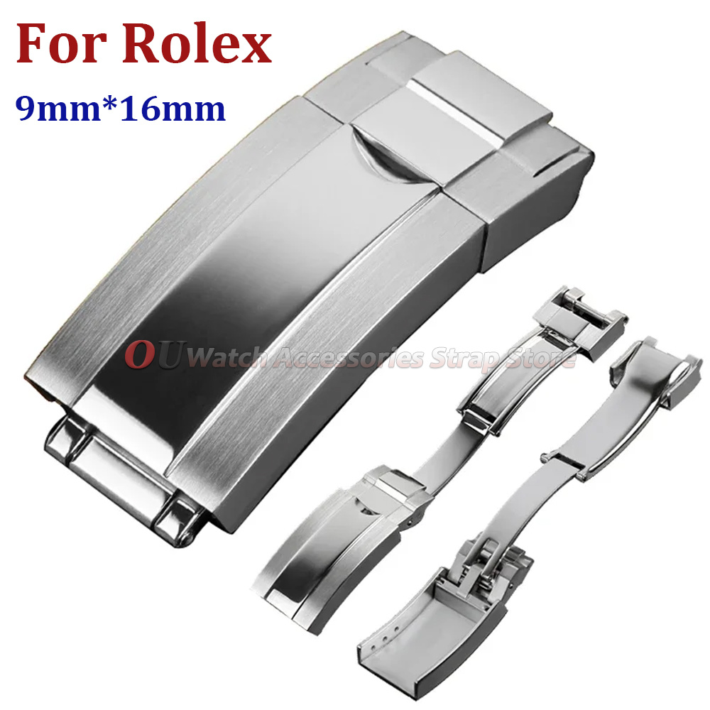 Luxury Watch Expensive - 9mmx16mm Edelstahl-Faltschließe für Rolex Submariner Oysterflex