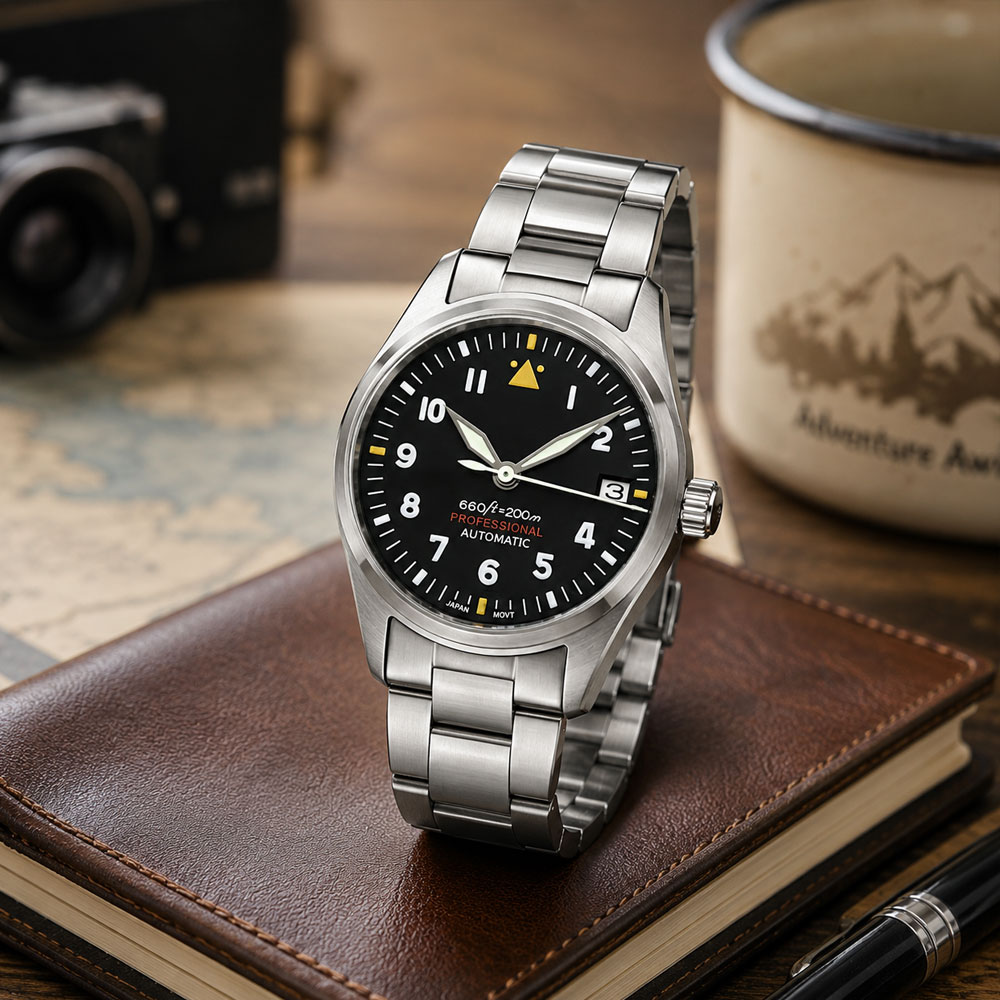 Benutzerdefiniertes LOGO 36mm  – Automatic Pilot Watch Bewertung und Preis