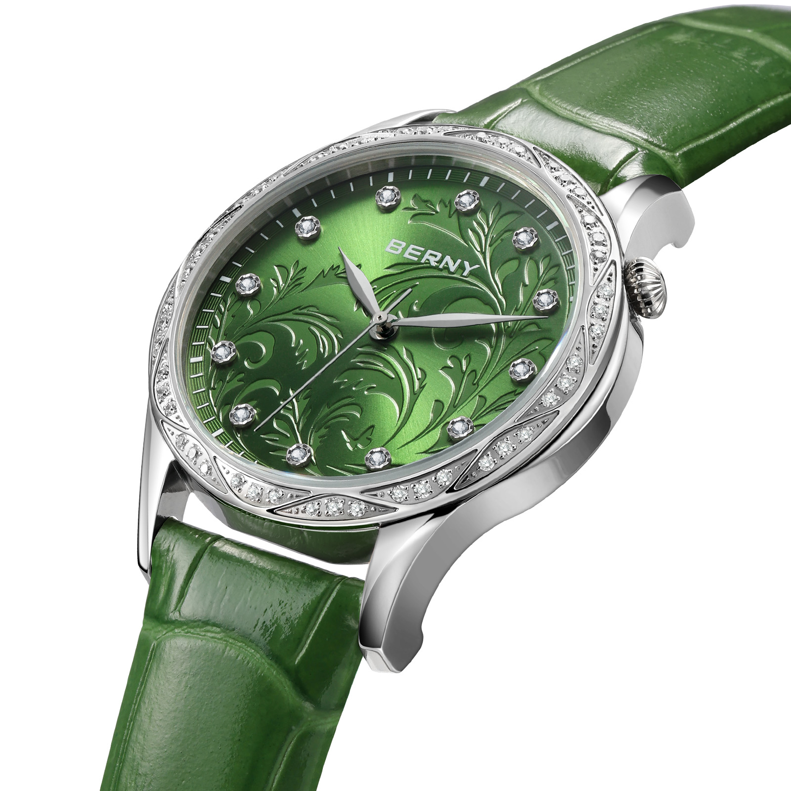 BERNY Damen-Quarzuhr, grünes B – Luxury Watch With Green Dial Bewertung und Preis