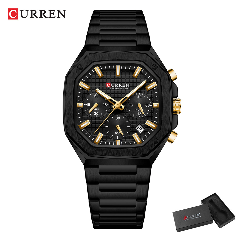 CURREN Luxuriöse quadratische  – Luxury Watch And Bracelet Bewertung und Preis