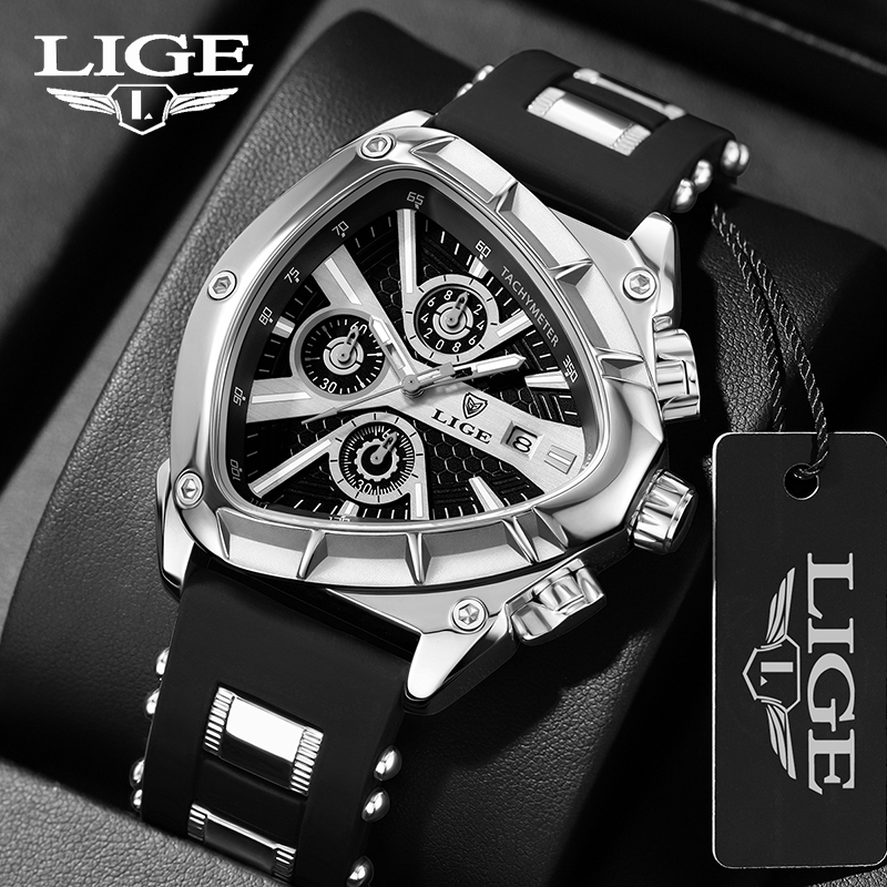 LIGE Mode herren Uhr Luxus Dre – Watch Triangle Luxury Bewertung und Preis