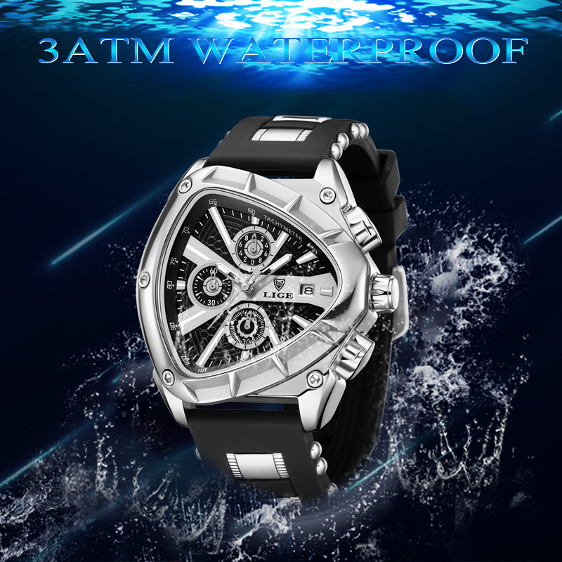 LIGE Mode herren Uhr Luxus Dre – Watch Triangle Luxury Bewertung und Preis